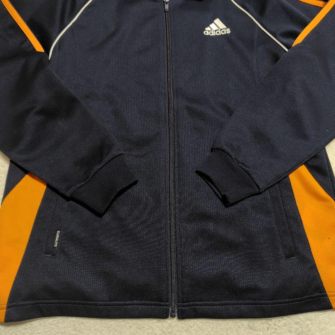 【美品】アディダス adidas ジャージ 上下 ネイビー/オレンジ M