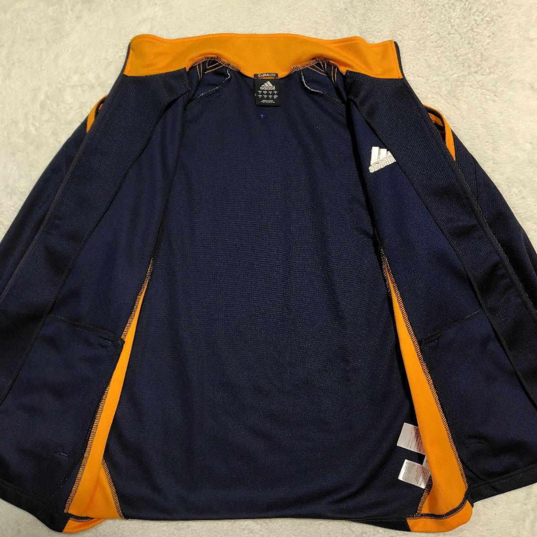 【美品】アディダス adidas ジャージ 上下 ネイビー/オレンジ M