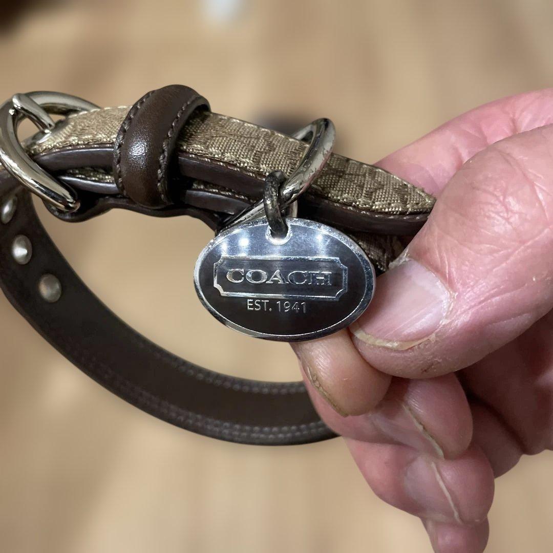 COACH 犬用首輪 XSサイズ リード付き