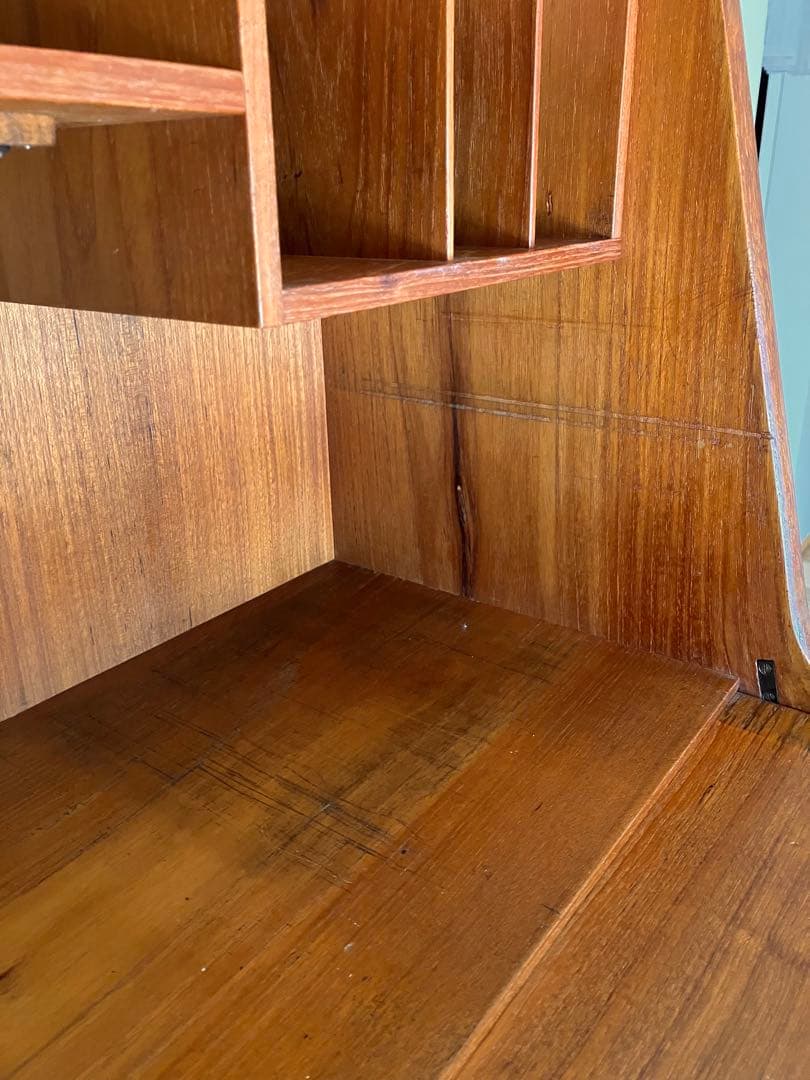 ライティングデスク ビューロー ライティングビューロー 北欧 ビンテージ 送料込