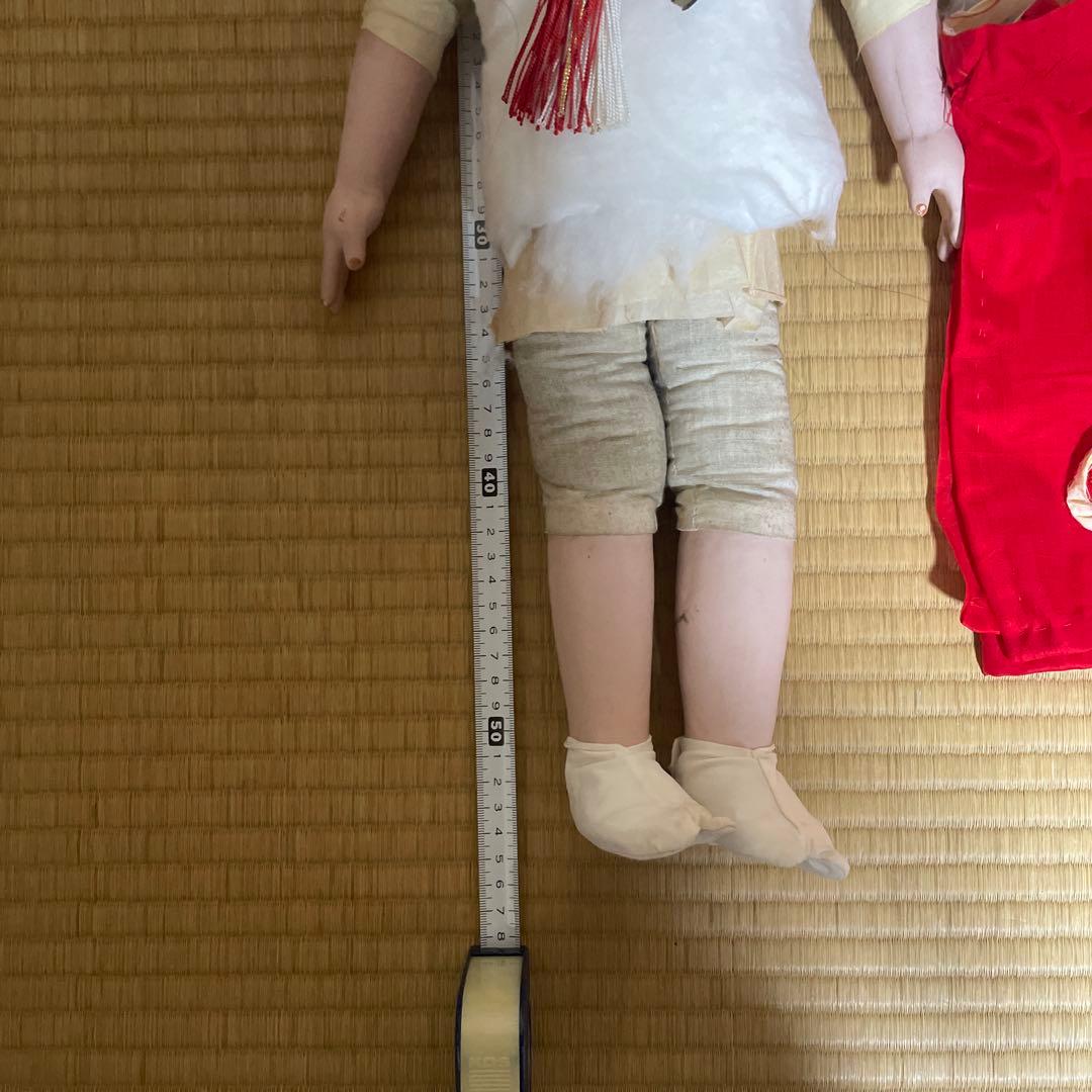 アンティーク・日本人形 市松人形 伝統的和装(着物を脱がせて作者確認済)