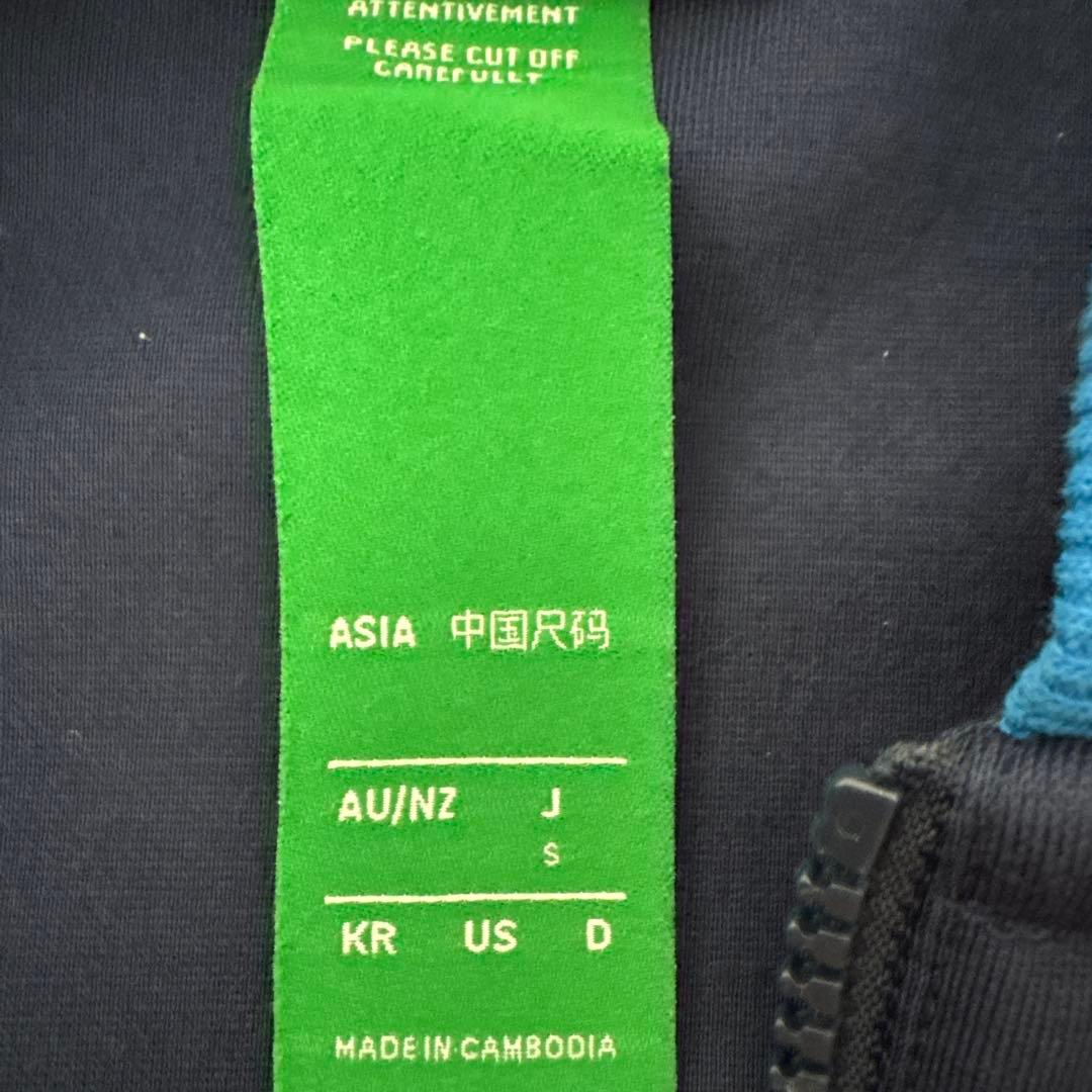 【美品】adidas ジャージ ジップアップ　ネイビー S