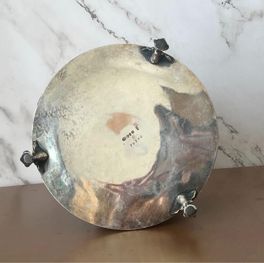 【極レア】英国 シルバー 純メッキ ビスケットバレル ビンテージ