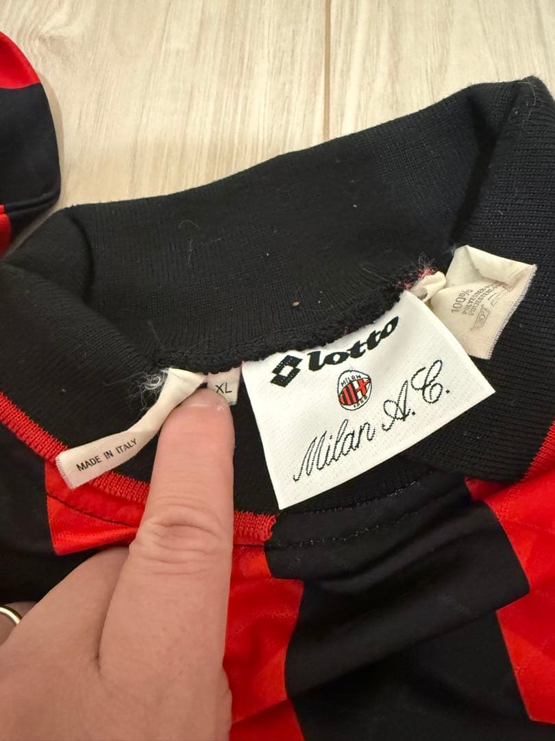 93-94 ACミラン　サビチェビッチ選手 支給品　ユニフォーム　検　実使用
