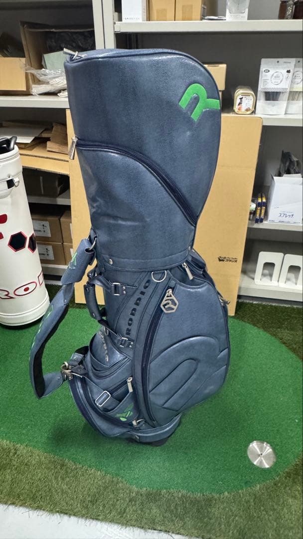 ロッディオRODDIO プレミアムキャディバッグ ゴルフバッグスネークネイビー