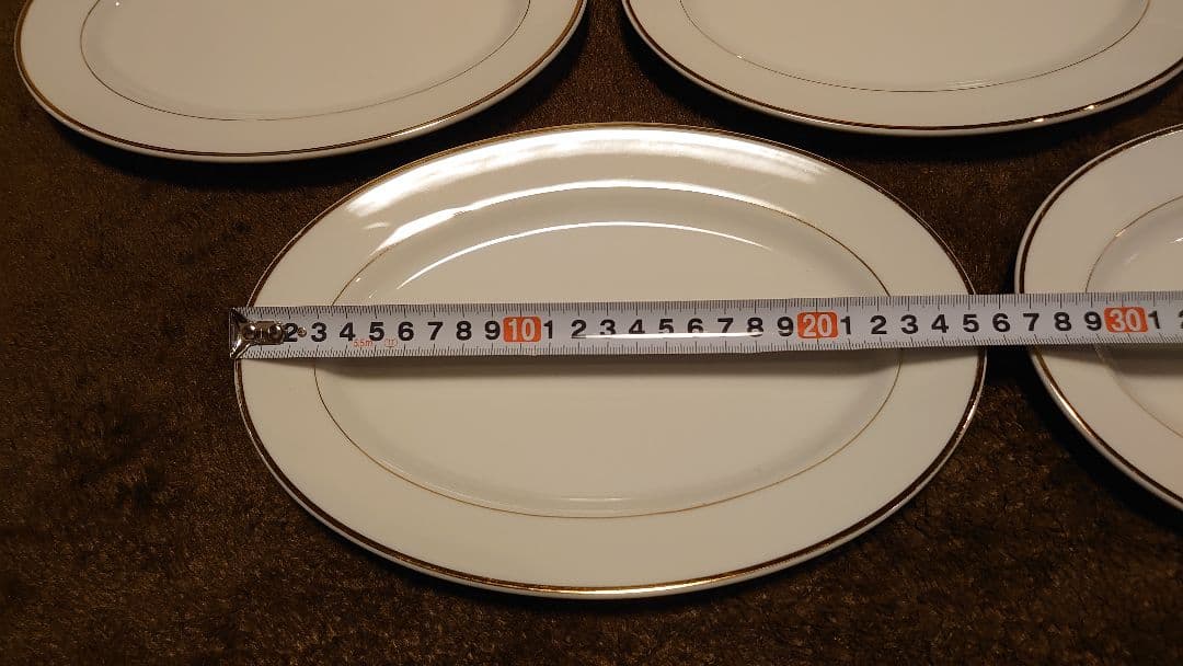 ランチプレート　イタリア製　金縁　イタリアンレストラン　５客