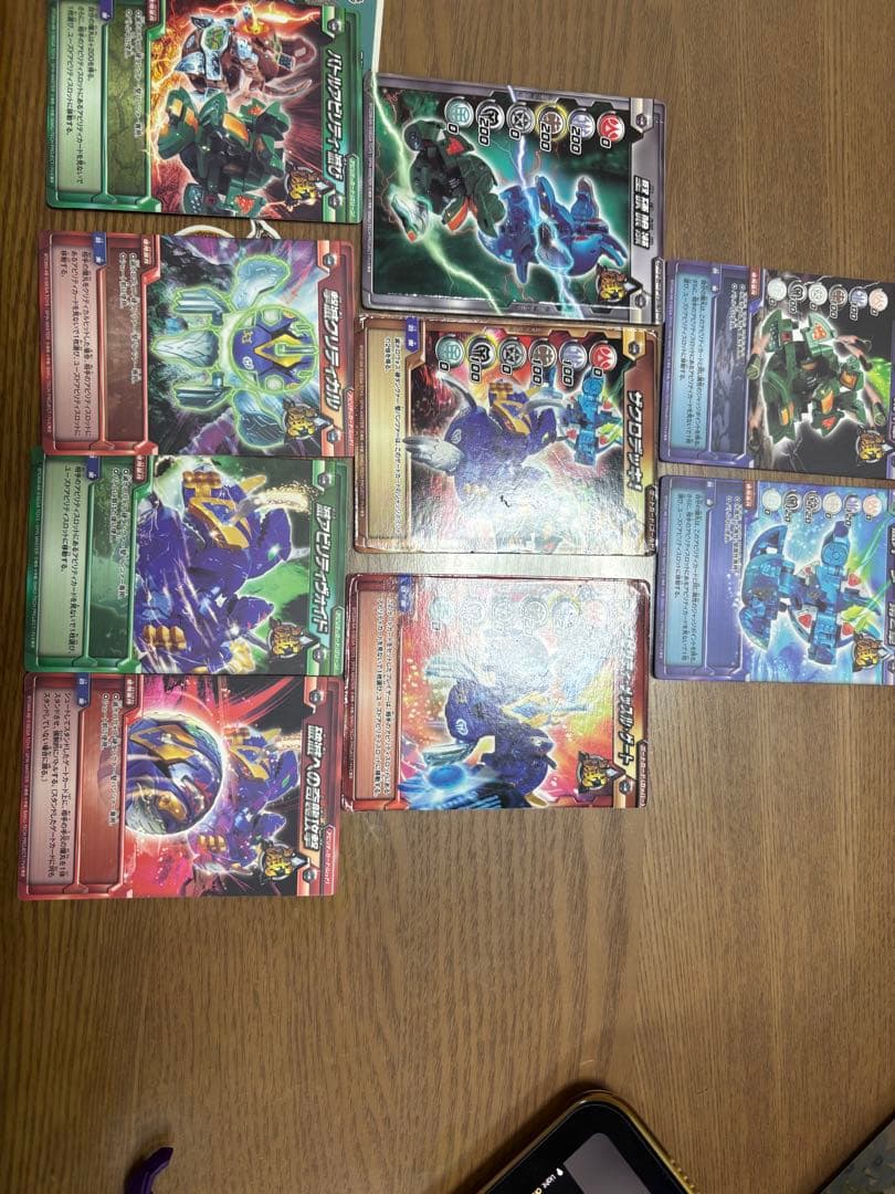 爆丸　サンズデッキ　滅ホロヴォス、硬タンクァー、堅パンツァー　カード　金属パーツ