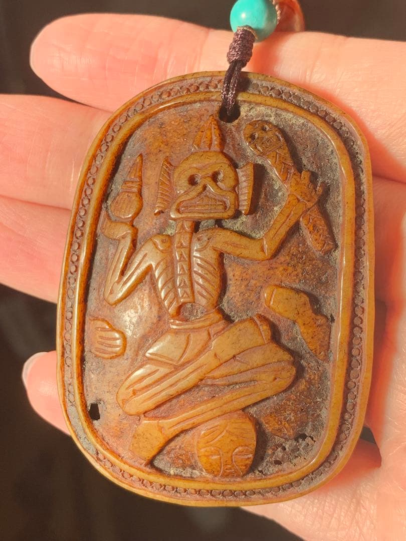 呪物　カパラ　天珠　チベット　カパーラ　頭蓋骨　根付　クマントーン　プラクルアン