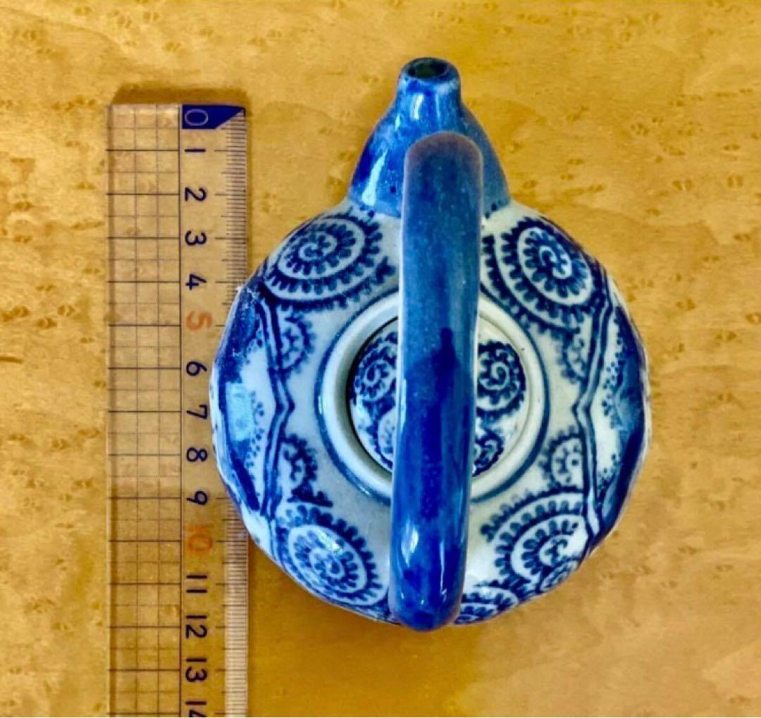 時代物　古伊万里　古い急須、蛸唐草、染付、煎茶