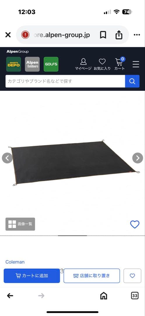 Coleman シートセット