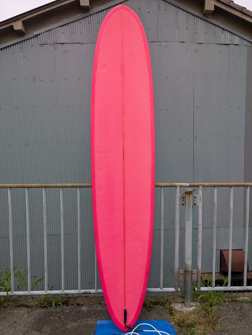 超美品　ロングボード　9,2　蛍光ピンク