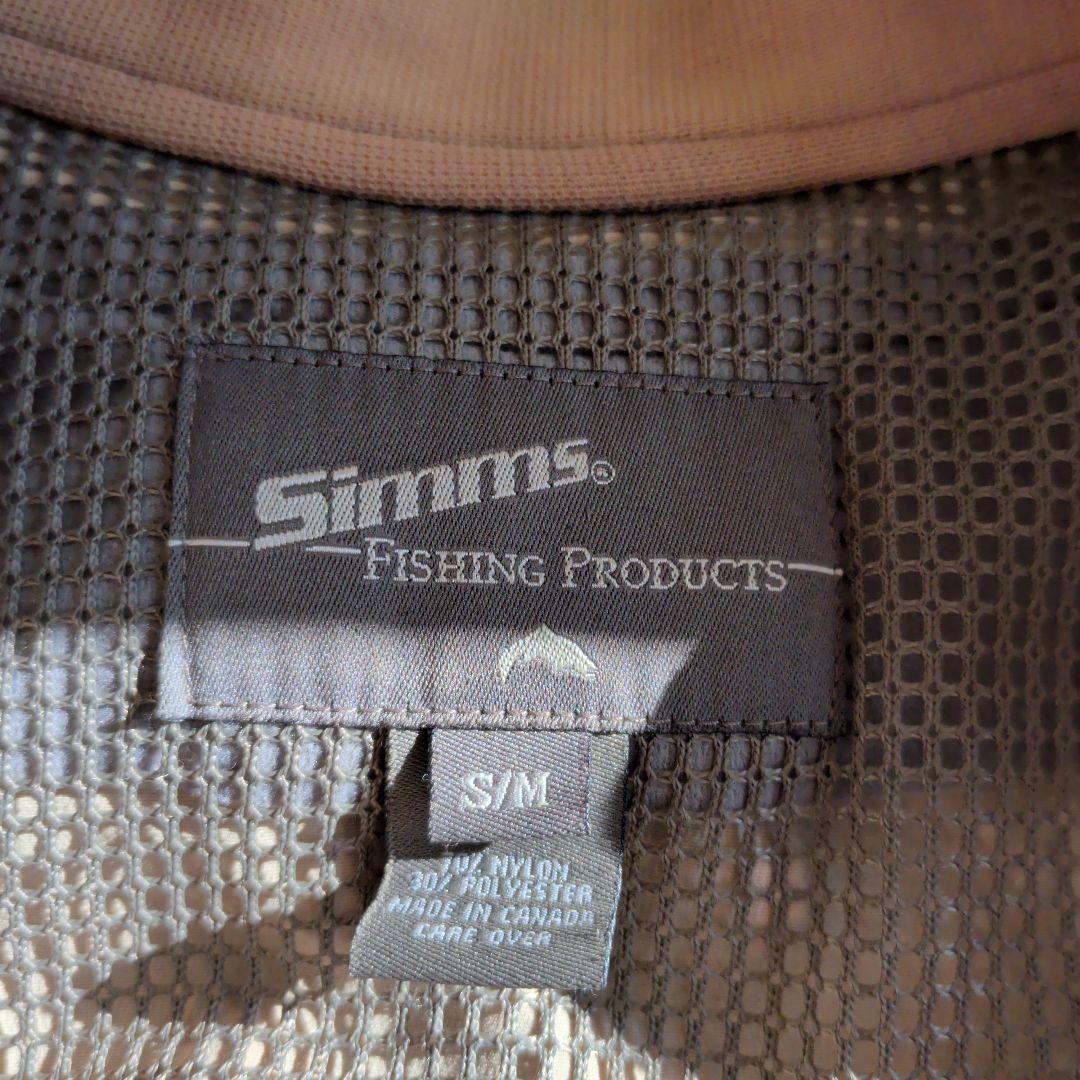 SIMMS 希少！旧ロゴ　シムス　マスターベスト　S/M 斜めロゴ サクラマス