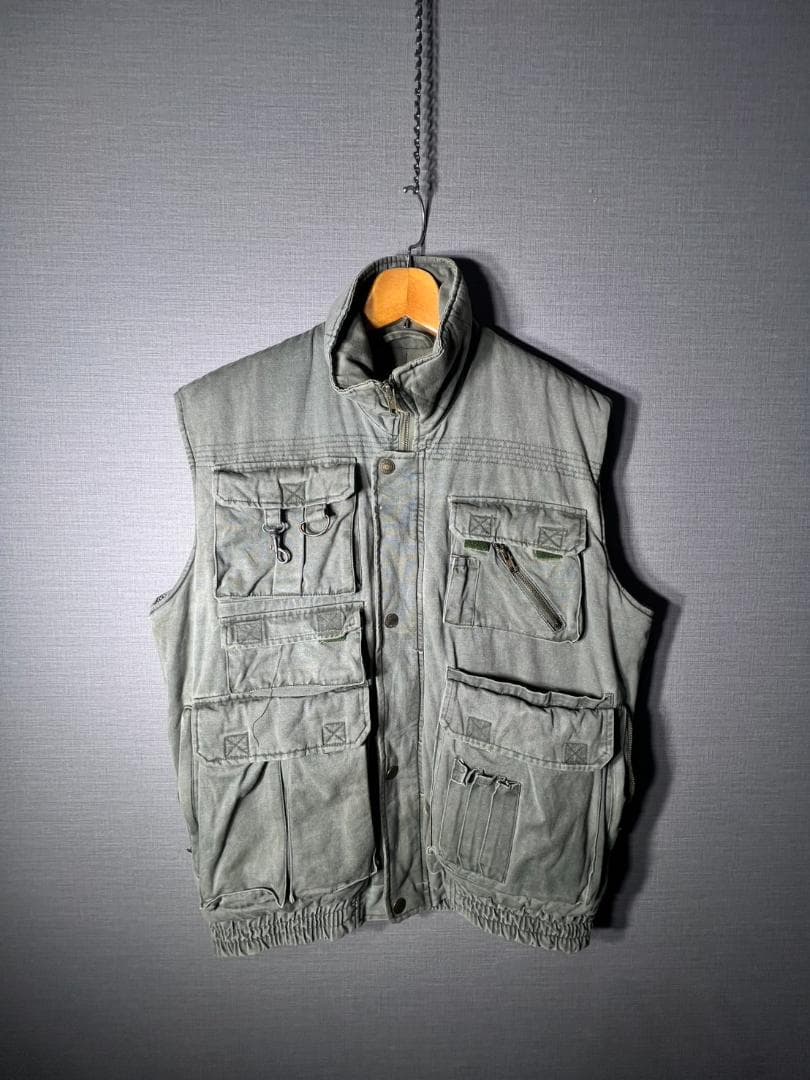 【ヴィンテージ】TODAYS NEWS 多機能フィッシングベスト M カーキ