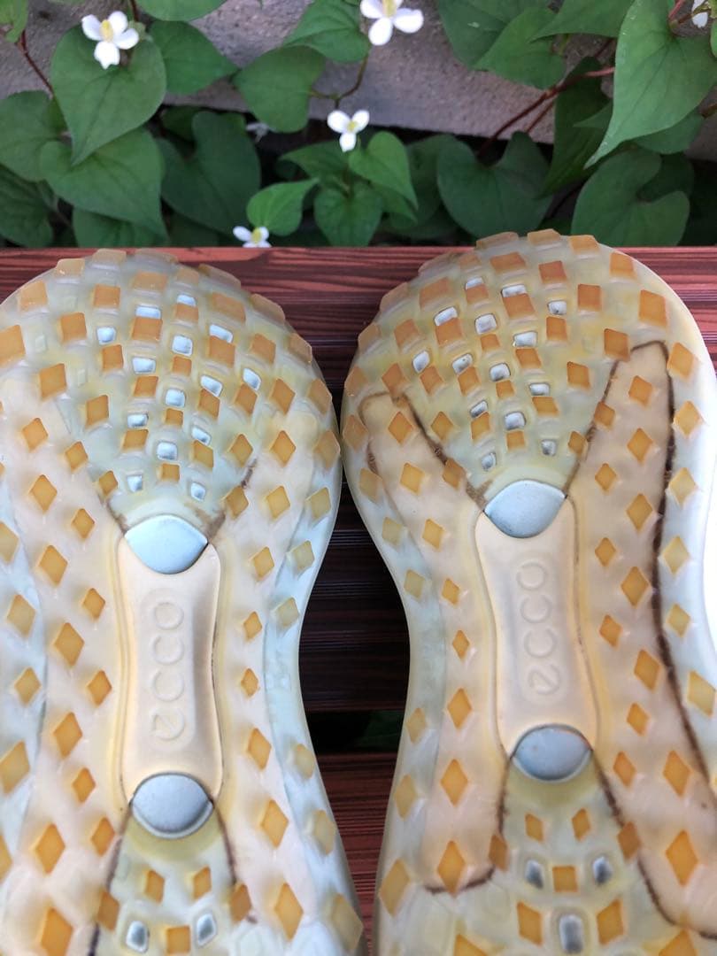 341番 美品 Ecco ゴルフシューズ 37 23.5cmスパイクレス