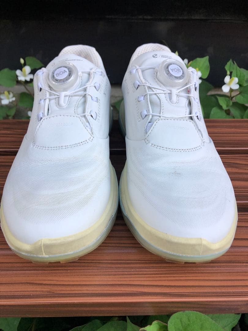 341番 美品 Ecco ゴルフシューズ 37 23.5cmスパイクレス