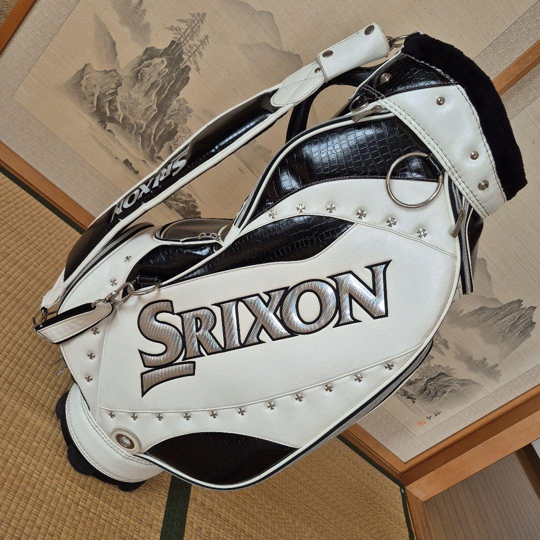 Srixon キャディバッグ 3点式　ホワイト/ブラック　フード付き