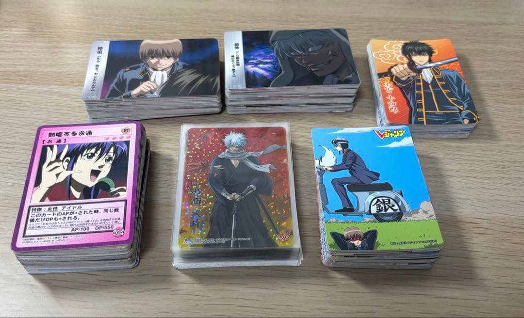 銀魂 ガチャ カード まとめ売り ＋ ステッカー(おまけ)