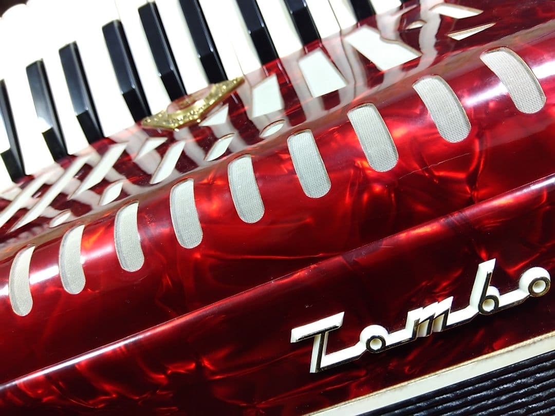 【動作品大幅なメンテ完了品】 トンボ アコーディオン No.28 赤（即演奏可）