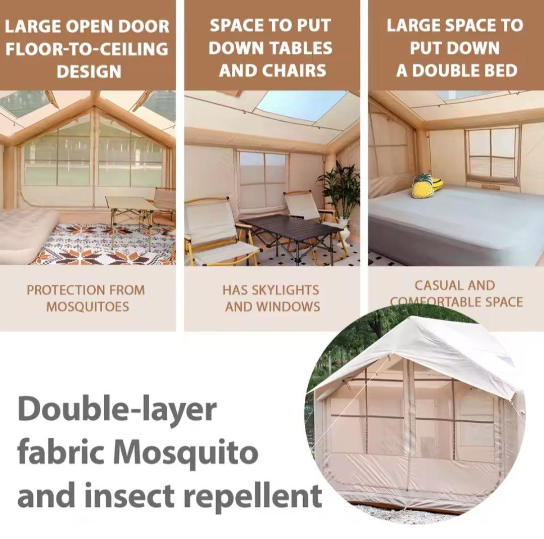 SENLEETOインフレータブルテント ポータブル自動エアーポンプ（充電式）付き