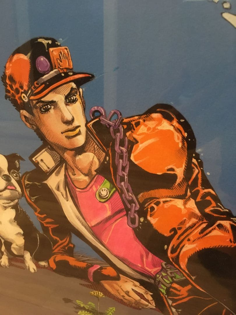 ジョジョの奇妙な冒険 高級複製原画　空条承太郎＆イギー
