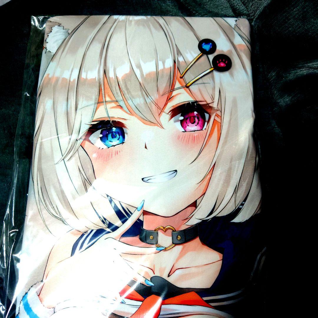 【正規品】銀髪ショートカット狼耳制服娘「あおい」　抱き枕カバー　銀娘