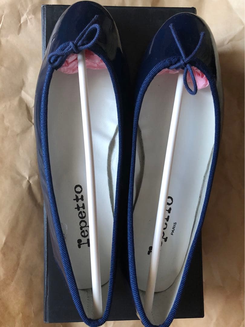 新品未使用Repetto ネイビー バレエシューズ 37