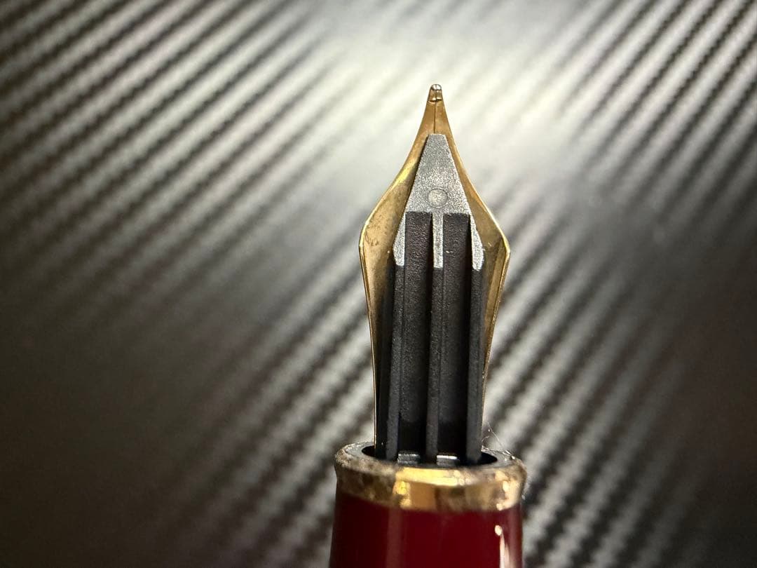美品 Mont Blanc 144 万年筆 ボルドー 中白 F 細字