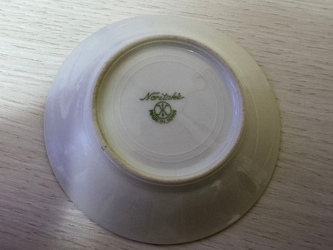 オールドノリタケ 戦前 デミタスカップ＆ソーサー 和風楼閣文 金彩 昭和初期