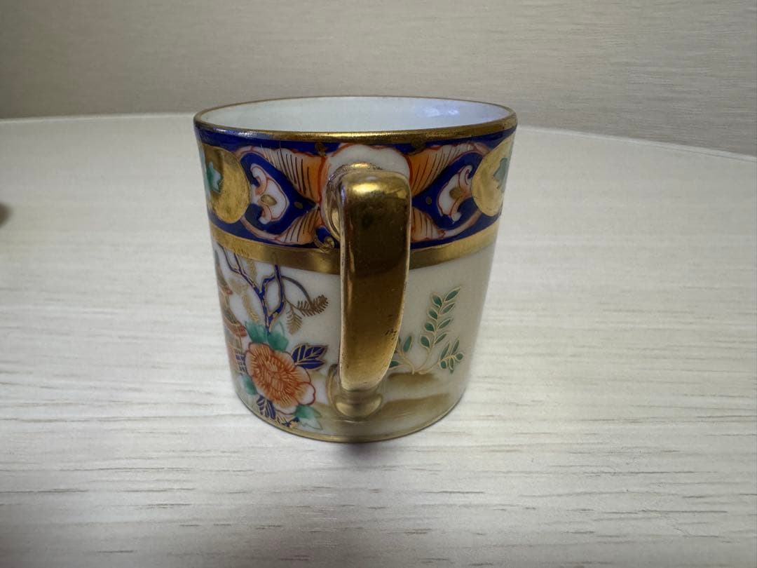 オールドノリタケ 戦前 デミタスカップ＆ソーサー 和風楼閣文 金彩 昭和初期