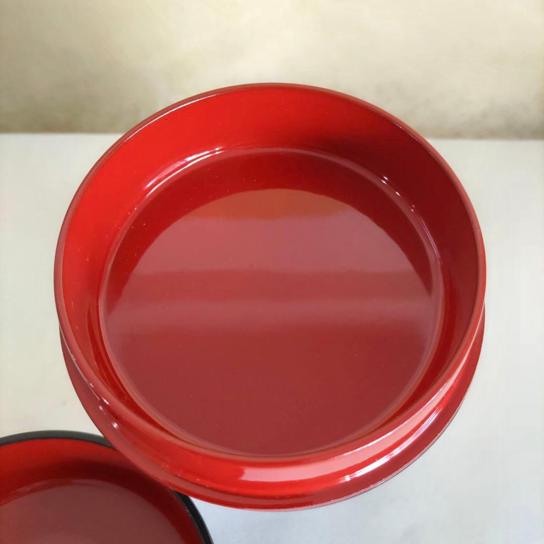 【未使用】おひつ　一人用　黒　刷毛目　松葉模様　漆器