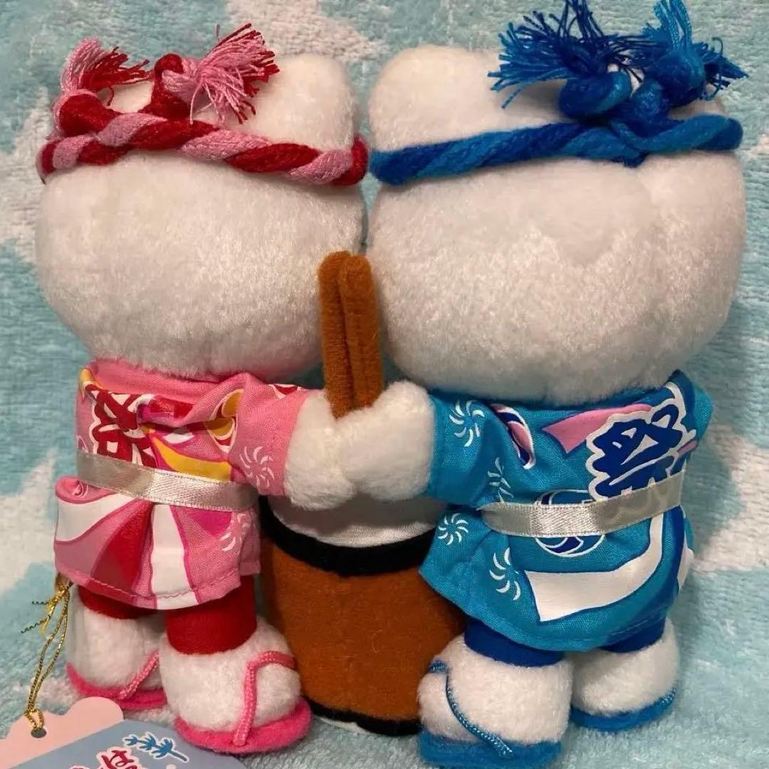 希少　ハローキティ、ダニエル　祭りドール　はっぴドール　太鼓付き　サンリオ