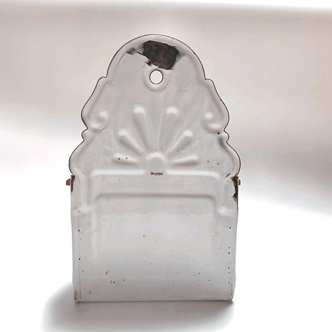 アンティーク ホーロー SEL缶 赤文字 木蓋 ベルギー製 壁掛け