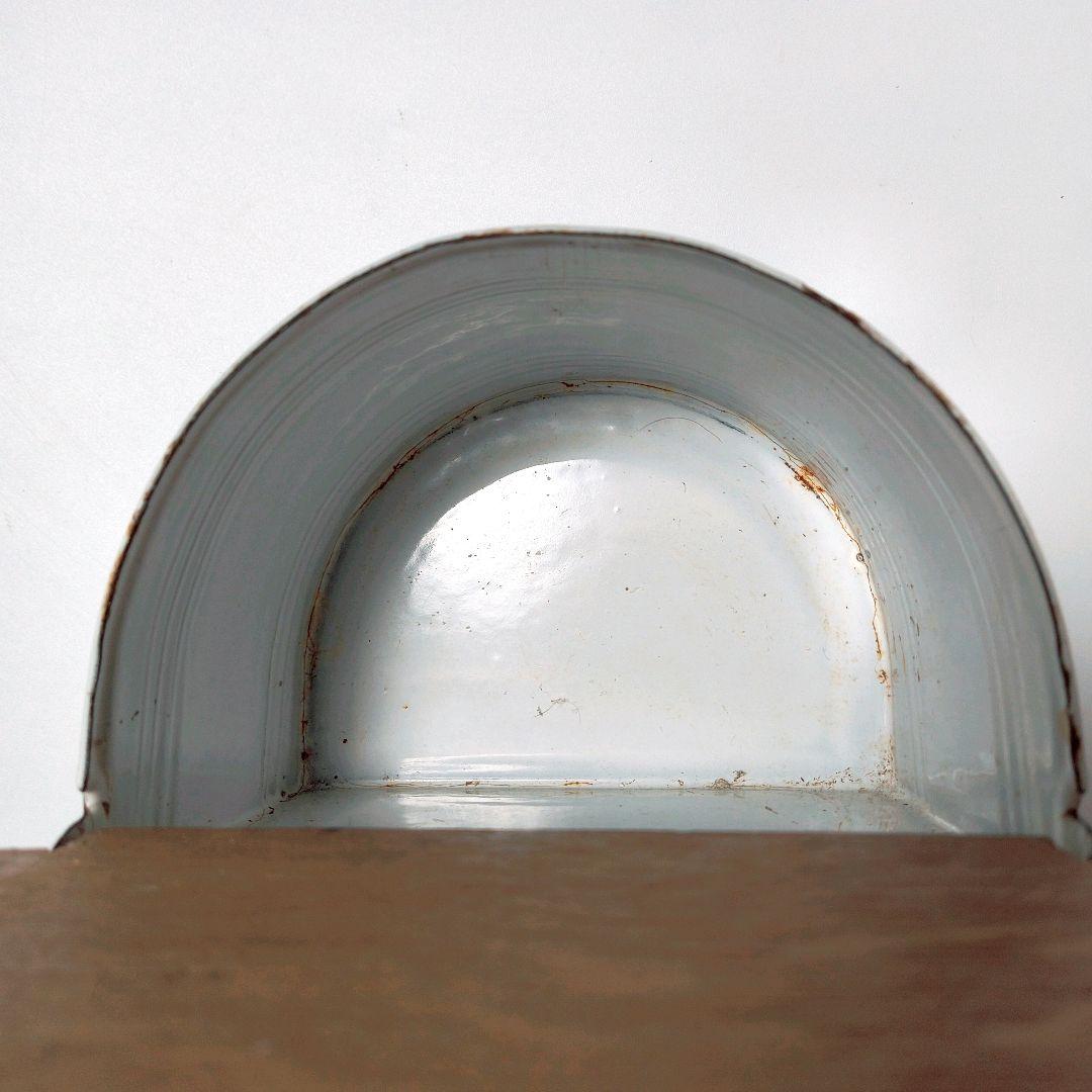 アンティーク ホーロー SEL缶 赤文字 木蓋 ベルギー製 壁掛け