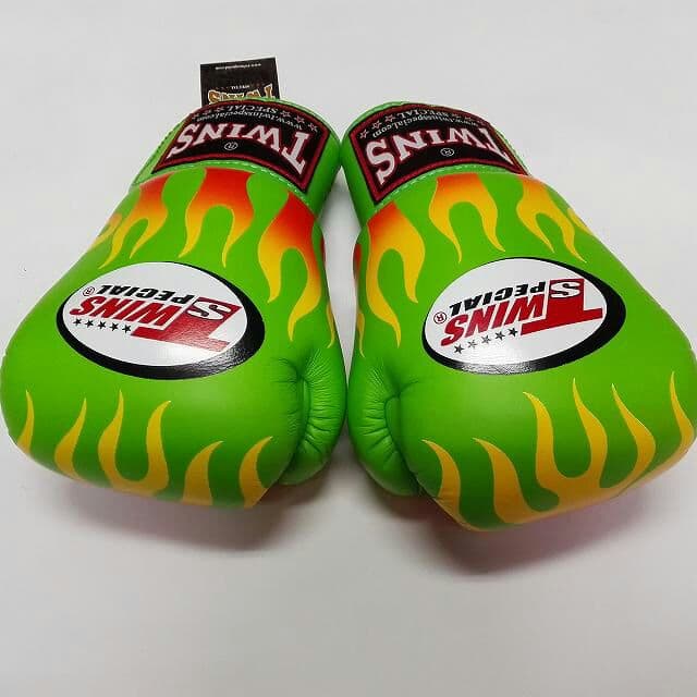 新品 正規 TWINS 本格ボクシンググローブ 本革製 サイズ選択 F緑