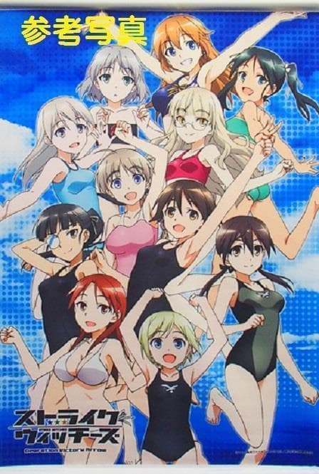 ストライクウィッチーズ 描き下ろしタペストリー GEO缶バッチ 当たり賞 当選品