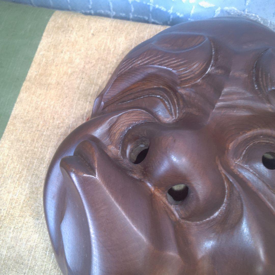 木製 伝統的な顔の彫刻 お面