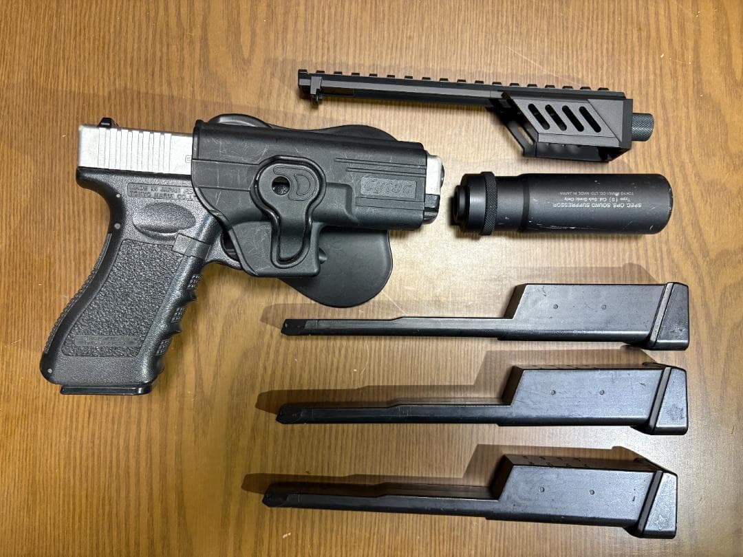 東京マルイ　電動ハンドガン　グロック18C　シルバースライド　セット