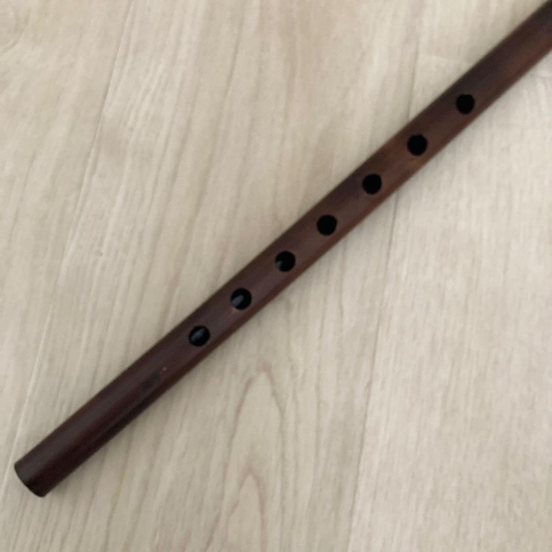 【美品・希少】篠笛 煤竹 古典調 四本調子 獅子田 姿管 七つ穴