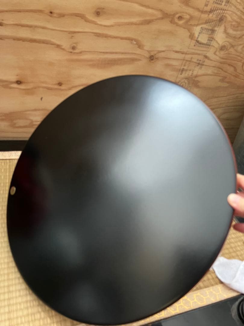 根来塗　大きな丸盆　木製　島安汎工芸製作所　長期保管品