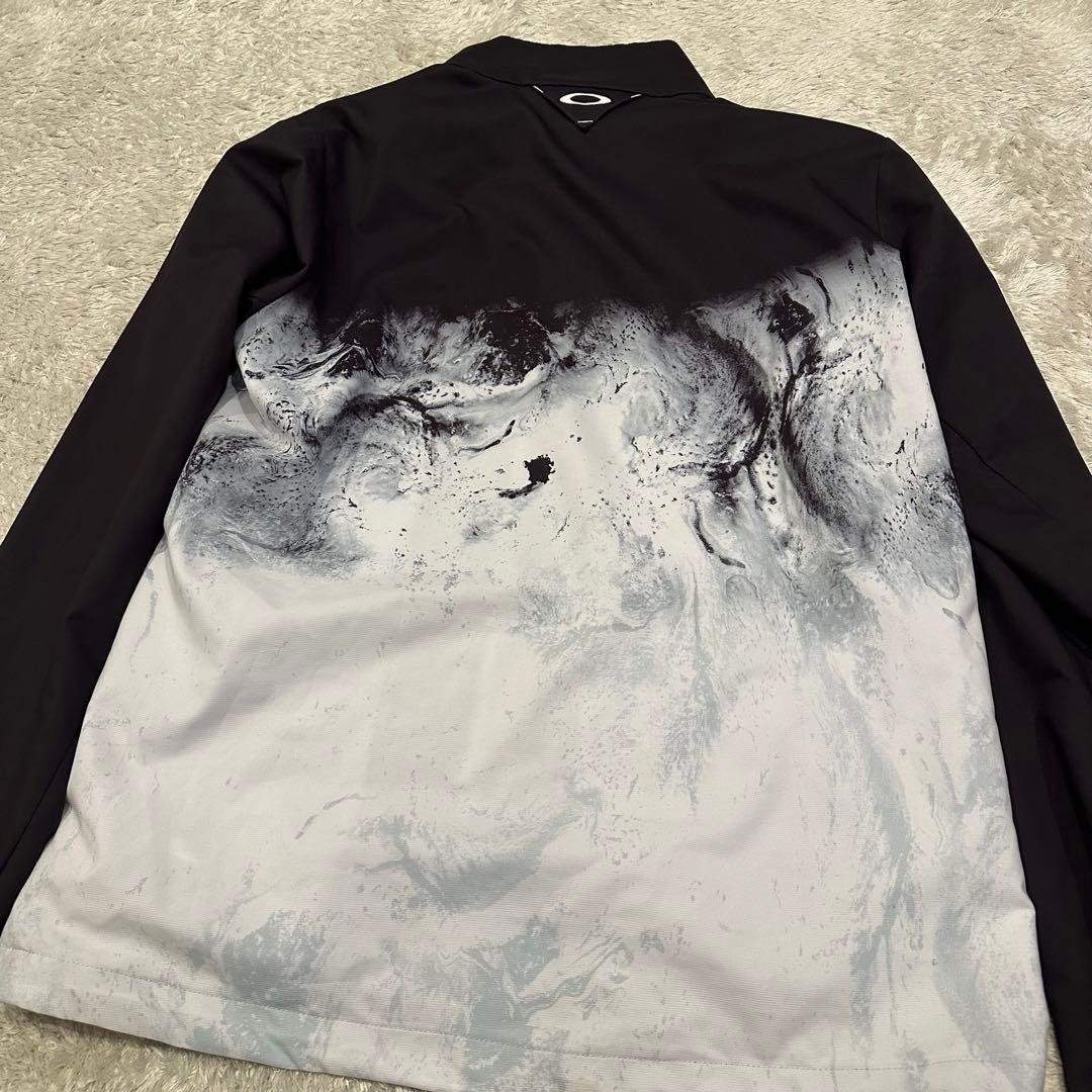 特大　オークリー　ジャケット　ナイロン　総柄　メンズ　サイズXL スカル　ロゴ