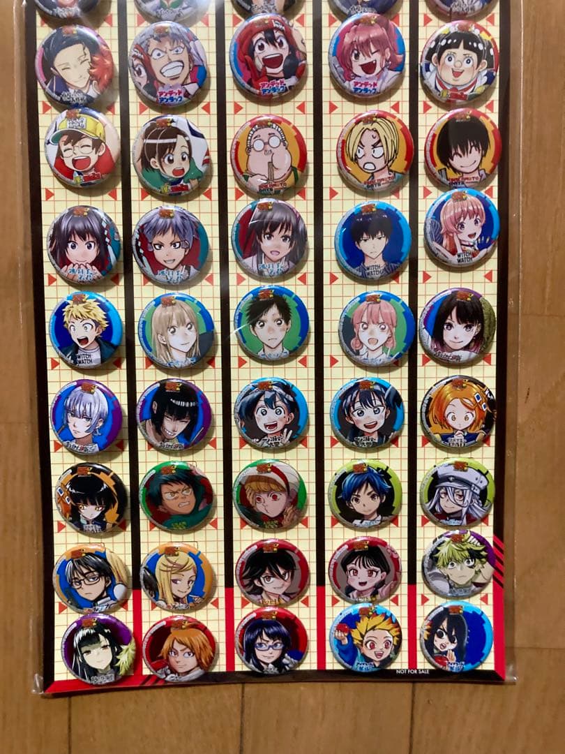 【当選品】週刊少年ジャンプ　創刊55周年記念缶バッジ55個セット　新品未開封品