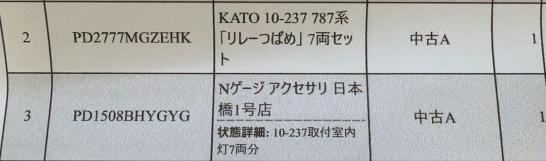 KATO 10-237 787系「リレーつばめ」7両セット