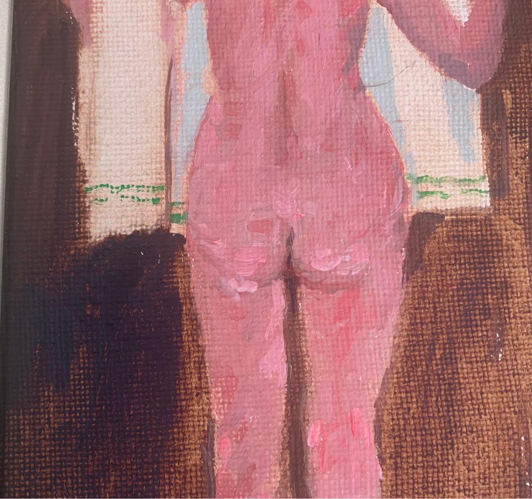 二宮哲男 油彩 裸婦画 人物画 F1号 直筆 肉筆