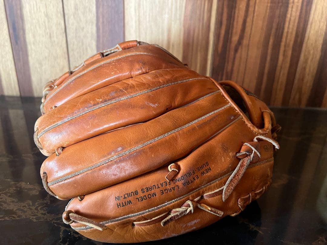 【O-781】ミズノ グローブ 赤カップ ワールドウィン ビンテージ