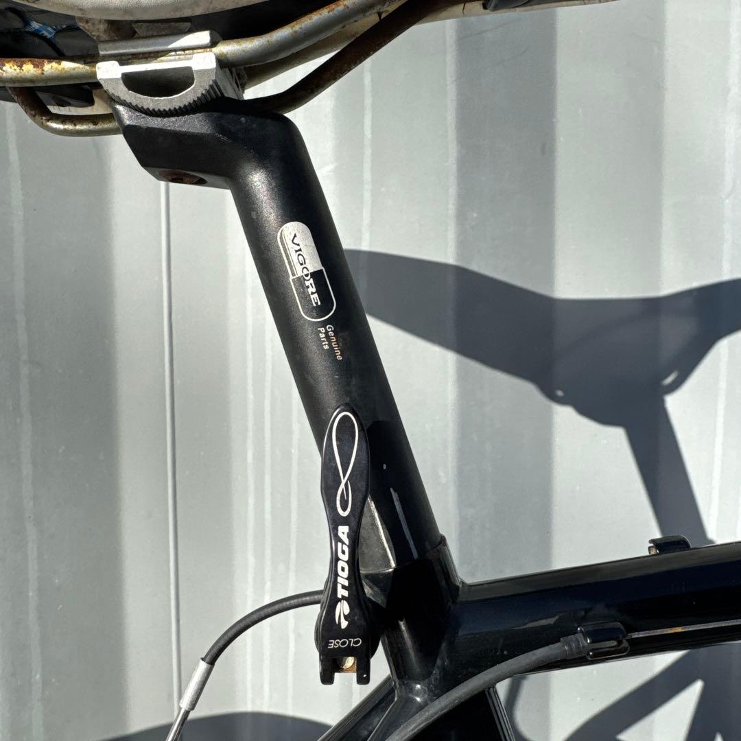 チューブ交換済 クロモリフレーム カーボンフォーク シクロクロスバイク 現状渡し