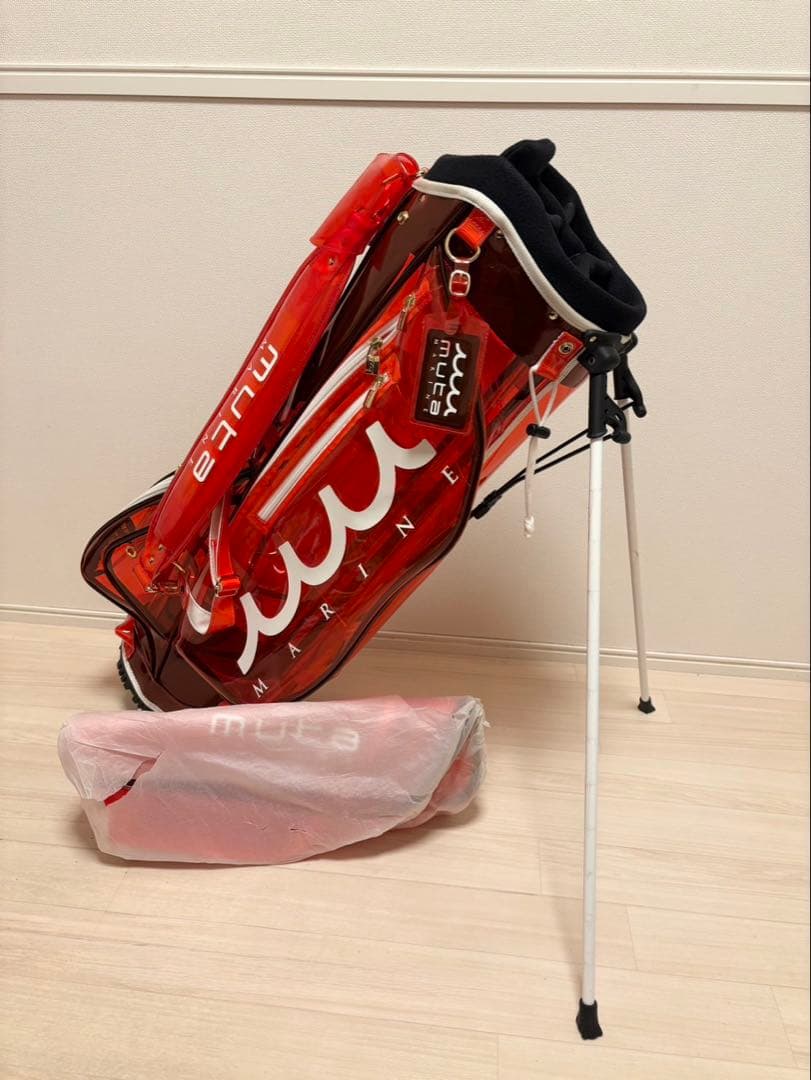 muta MARINE ムータマリン　キャディバッグ　ゴルフバッグ　レッド　希少