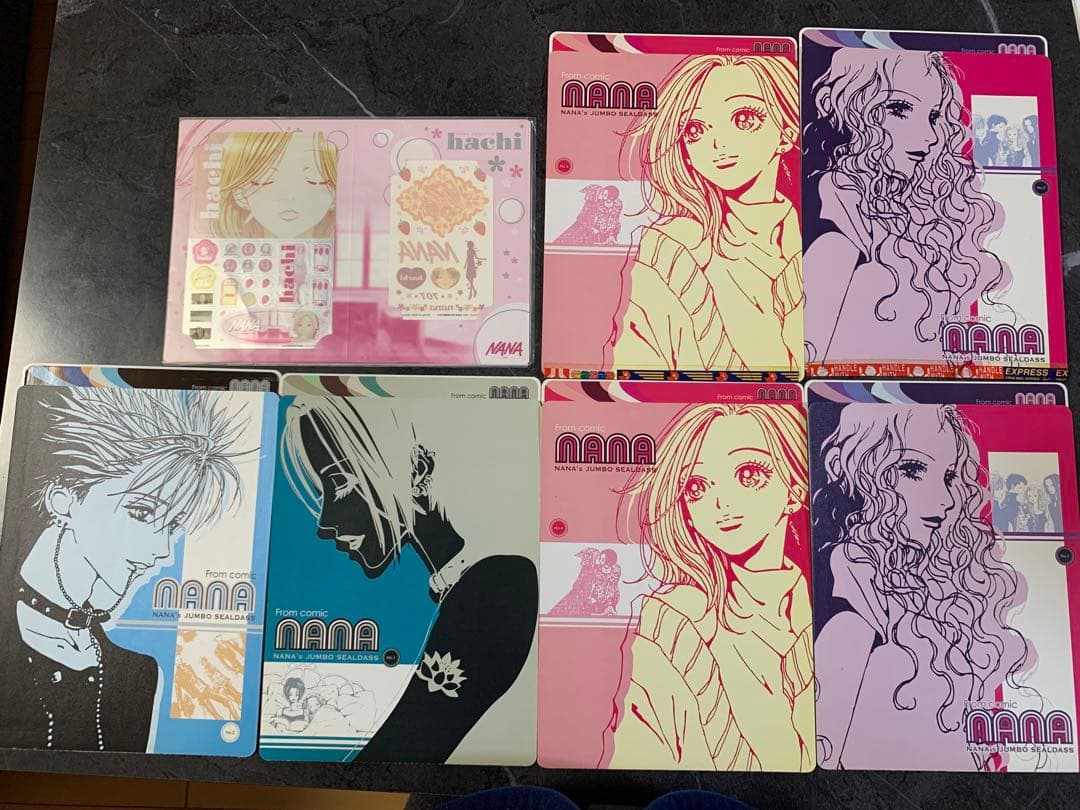 NANA ジャンボシールダス　新品全4種＋1種+使用済　計7点セット　矢沢あい