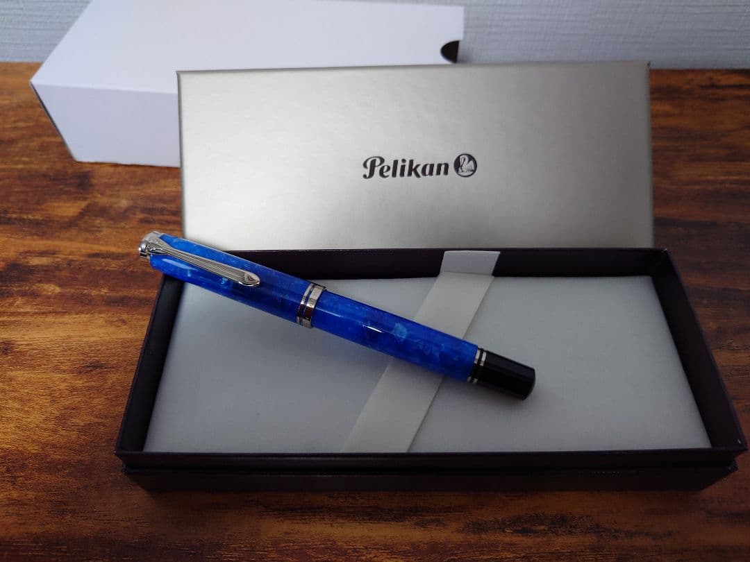 Pelikan M805 Mニブ ヴァイブラントブルー 万年筆