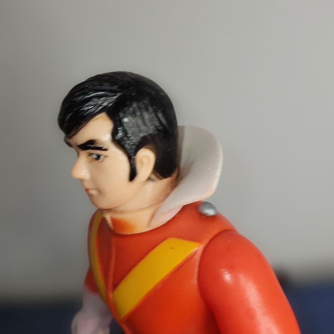 アカレンジャー　面取れ　ソフビ　面　武器　マントなし　レア　約22センチ