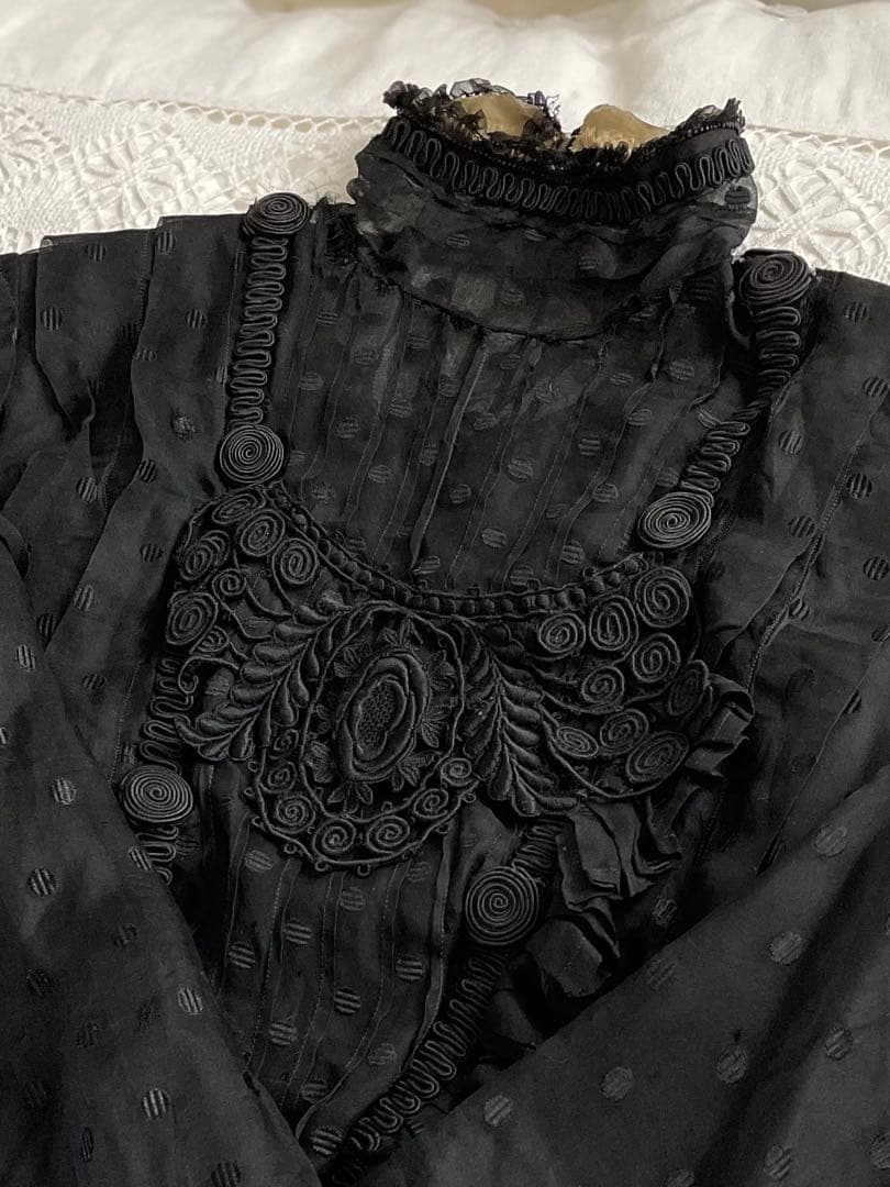 ♡ヴィクトリア朝 シルク ボディス♡フランスアンティークブラウス